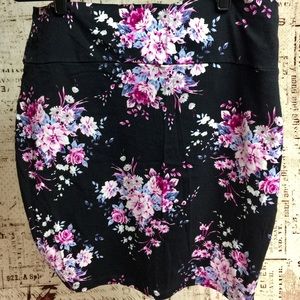 Floral Bodycon Skirt
